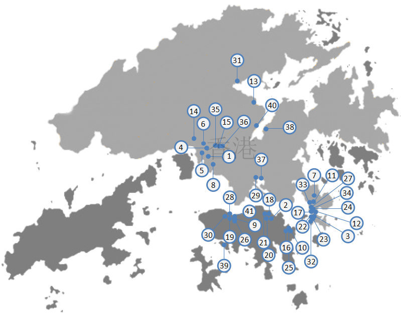 香港本地传输分布图